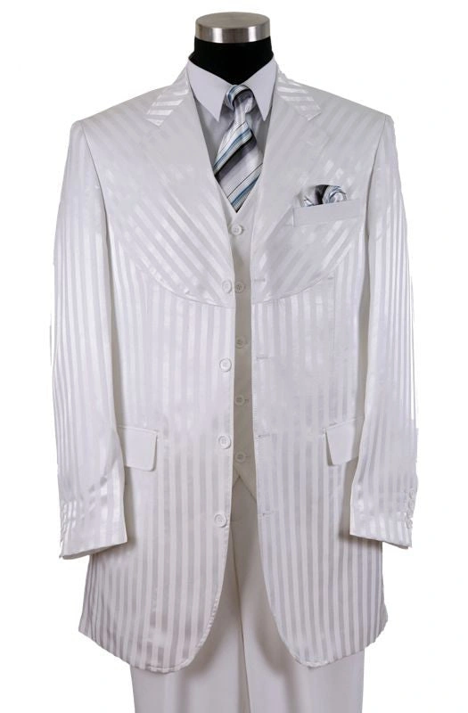Milano Moda Herren Anzug 2915V Weiß: Stil trifft Eleganz, Ihr Auftritt ist unvergesslich!
